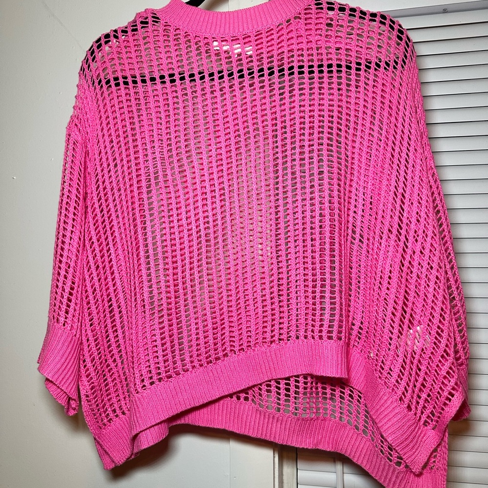 Pink Women's Sweater/Bathing Suit Cover